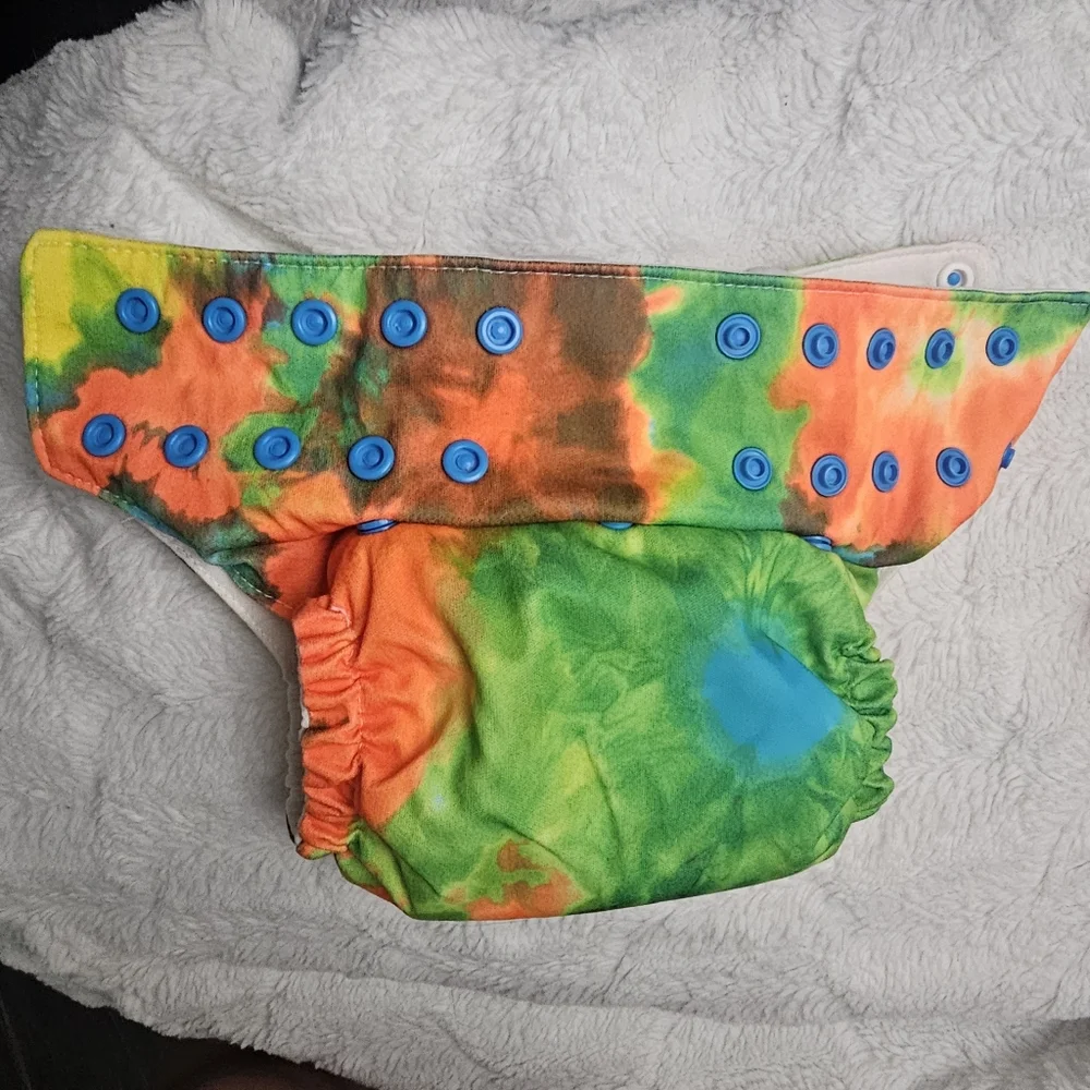 Chelory and bumGenius Tie Dye Colorful Cloth Diapers